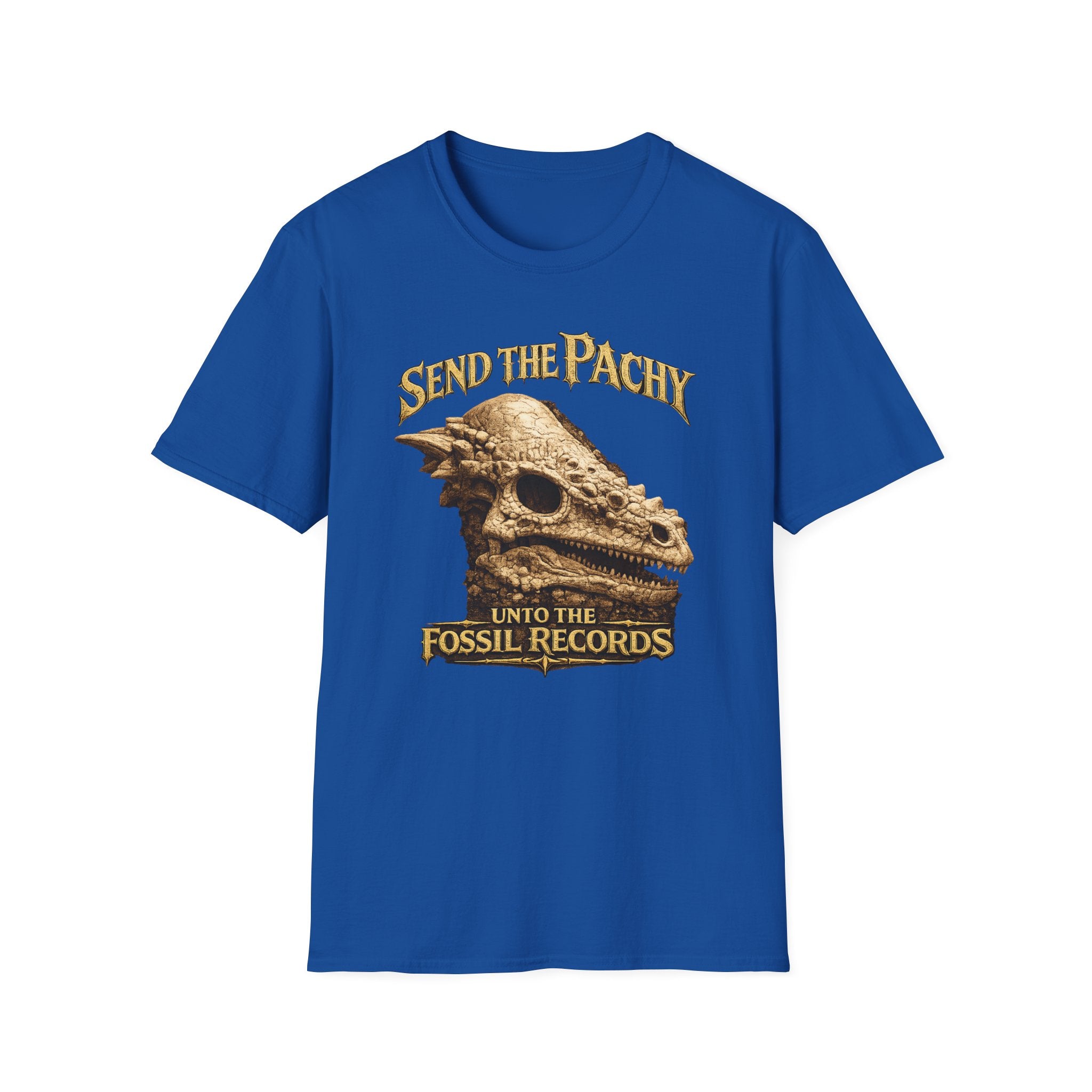 T-Shirt — "Send The Pachy unto the Fossil Records" Pachy Skull
