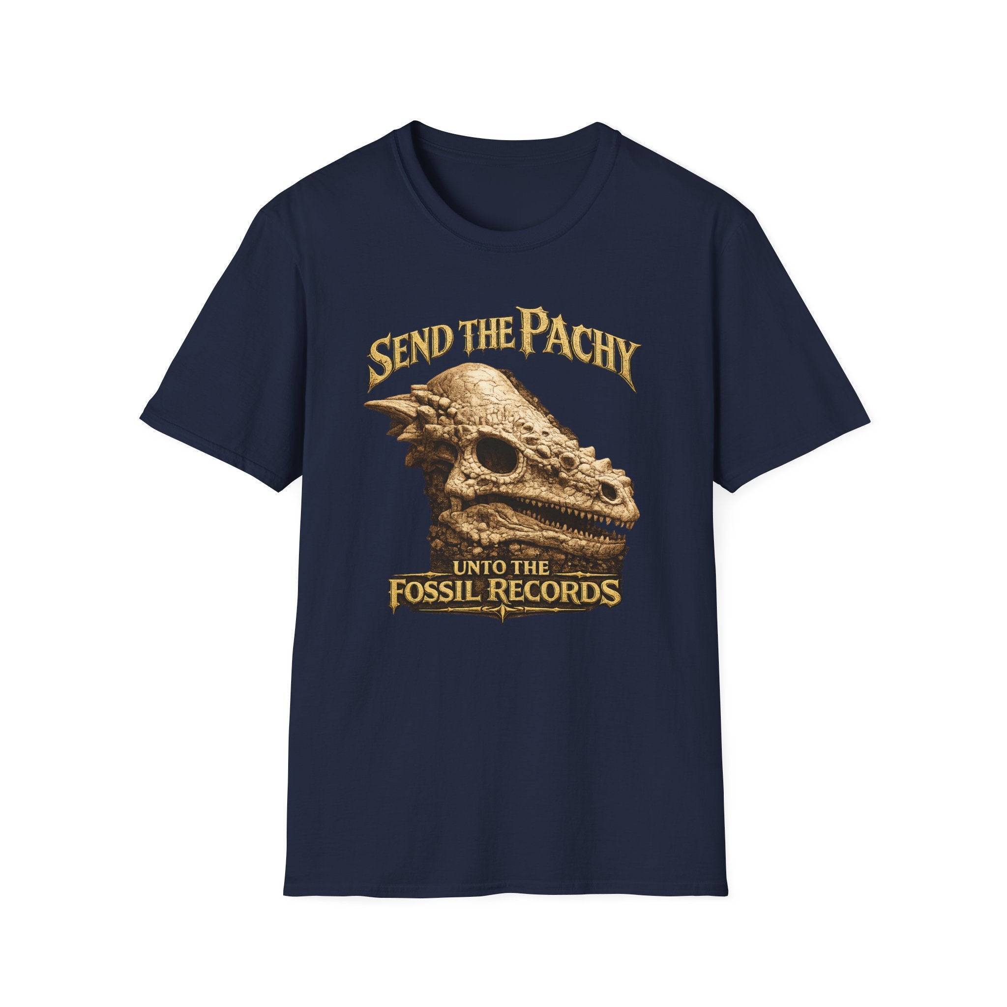 T-Shirt — "Send The Pachy unto the Fossil Records" Pachy Skull