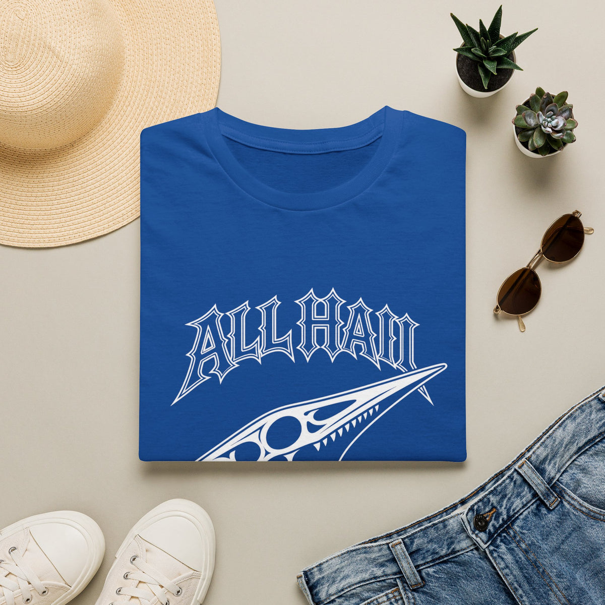 All Hail Sky Father T-Shirt — "All Hail Sky Father" Dinosaur Graphic Tee