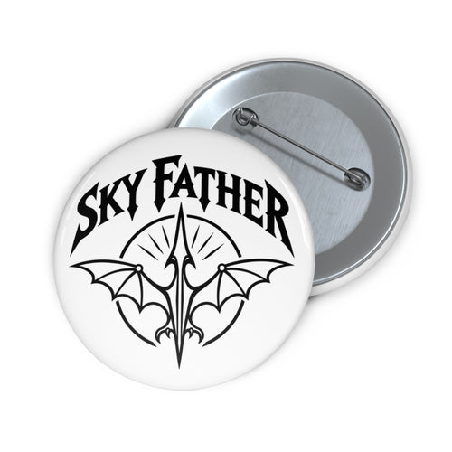 Sky Father Pin Button — Gothic Pteranodon Badge