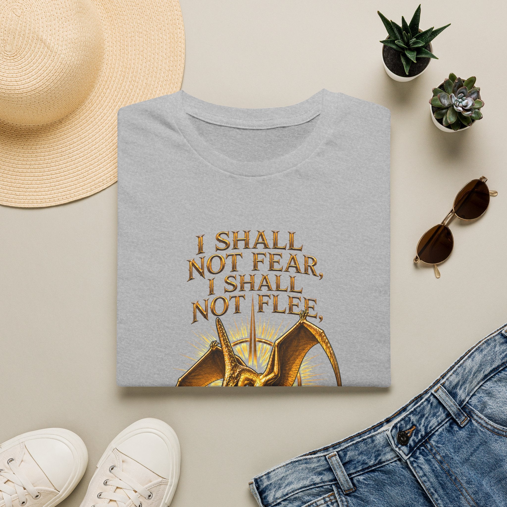 T-Shirt — “I Shall Not Fear, I Shall Not Flee” Sky Father Graphic Tee