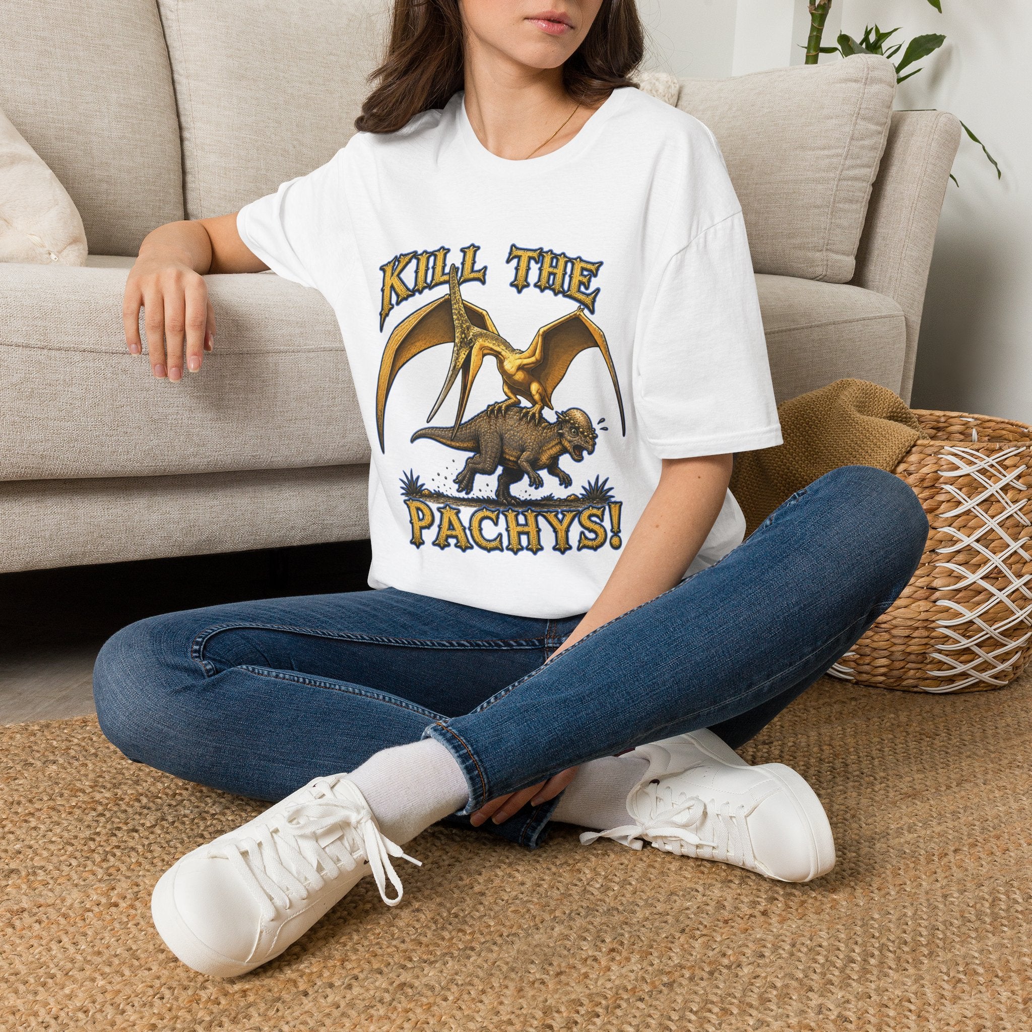 Pachycephalosaurus T-Shirt — "Kill the Pachys!" Sky Father Dinosaur Graphic Tee