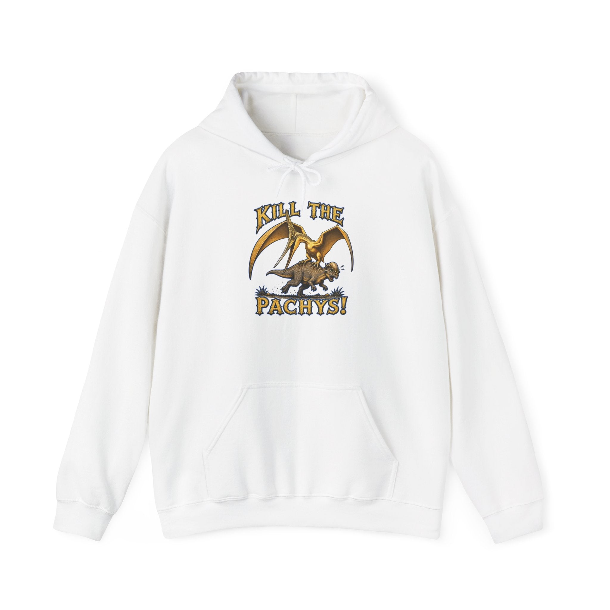 Sky Father Graphic Hoodie — "Kill the Pachys! / All Hail Sky Father!" Retro Dino Streetwear