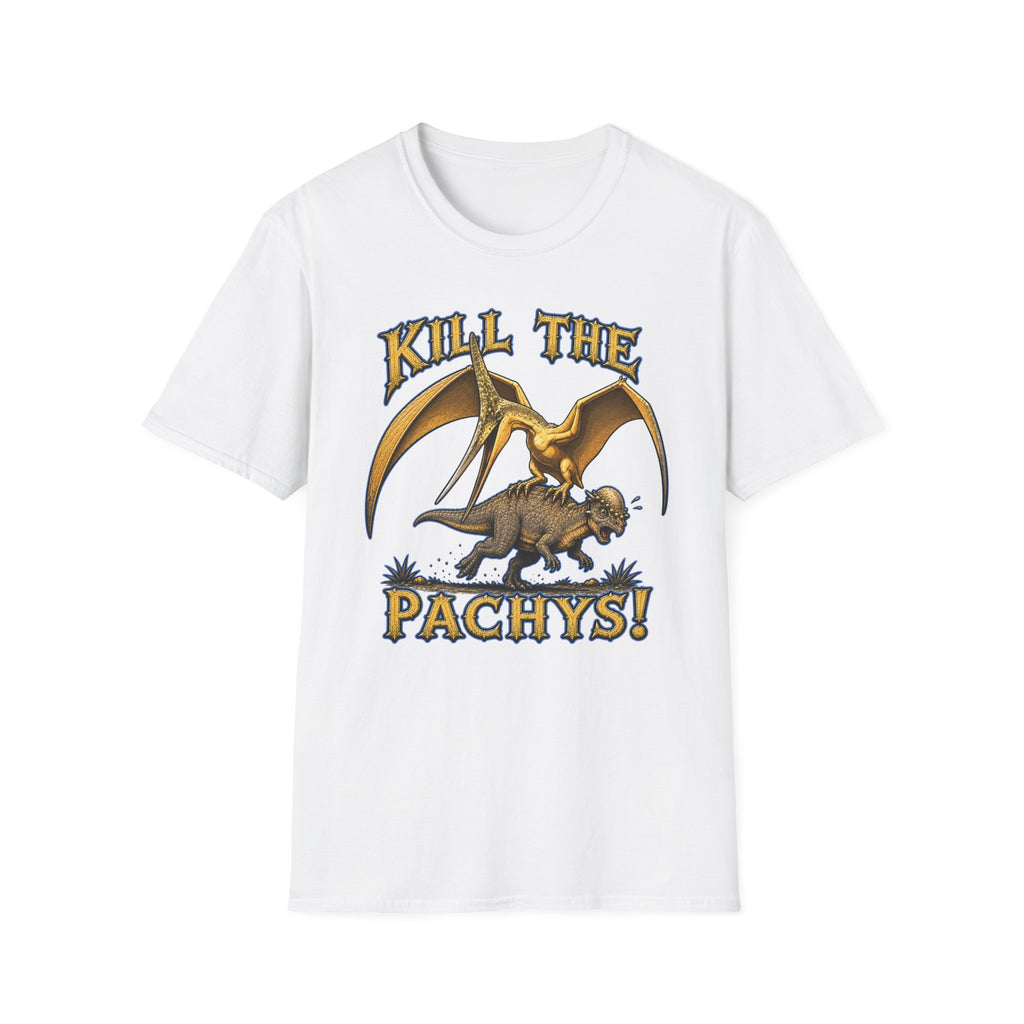 Graphic T-Shirt — "Kill the Pachys!" Sky Father Dinosaur Rock Tee