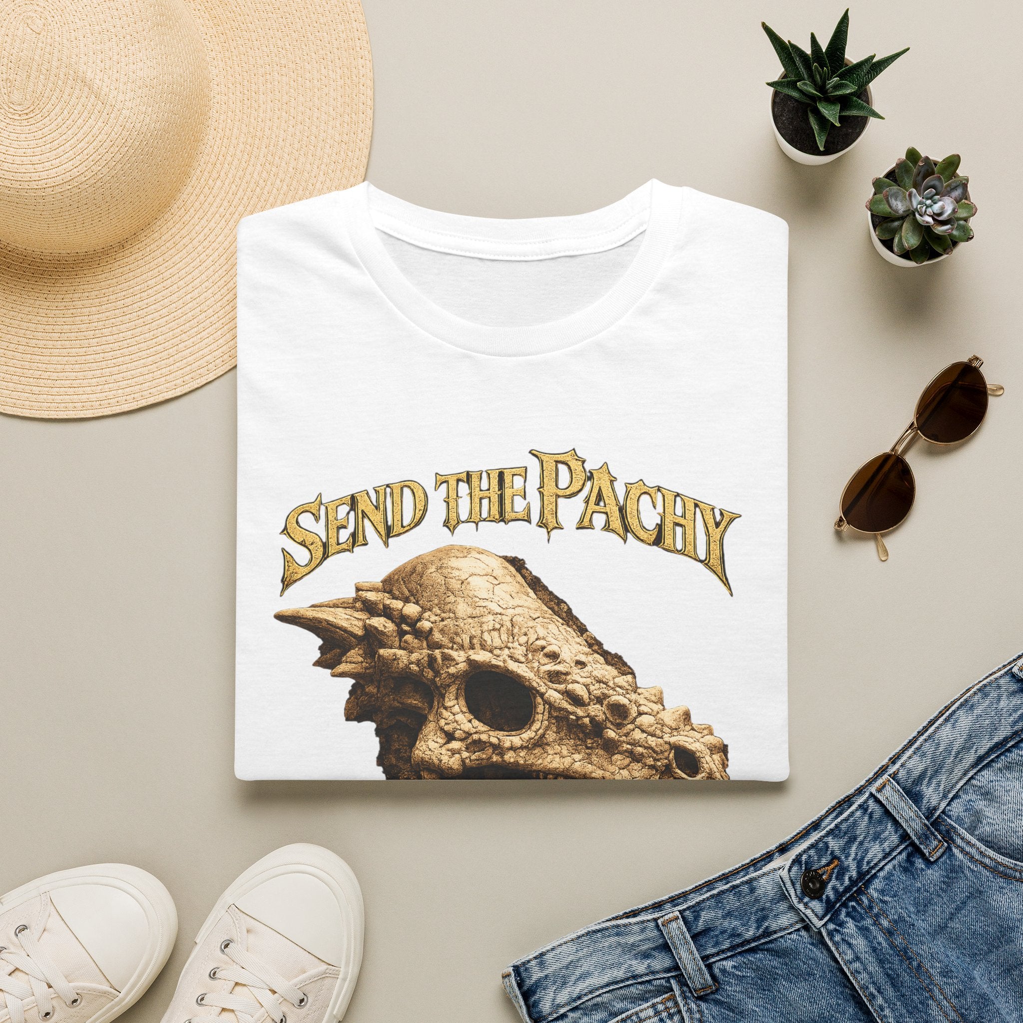 T-Shirt — "Send The Pachy unto the Fossil Records" Pachy Skull