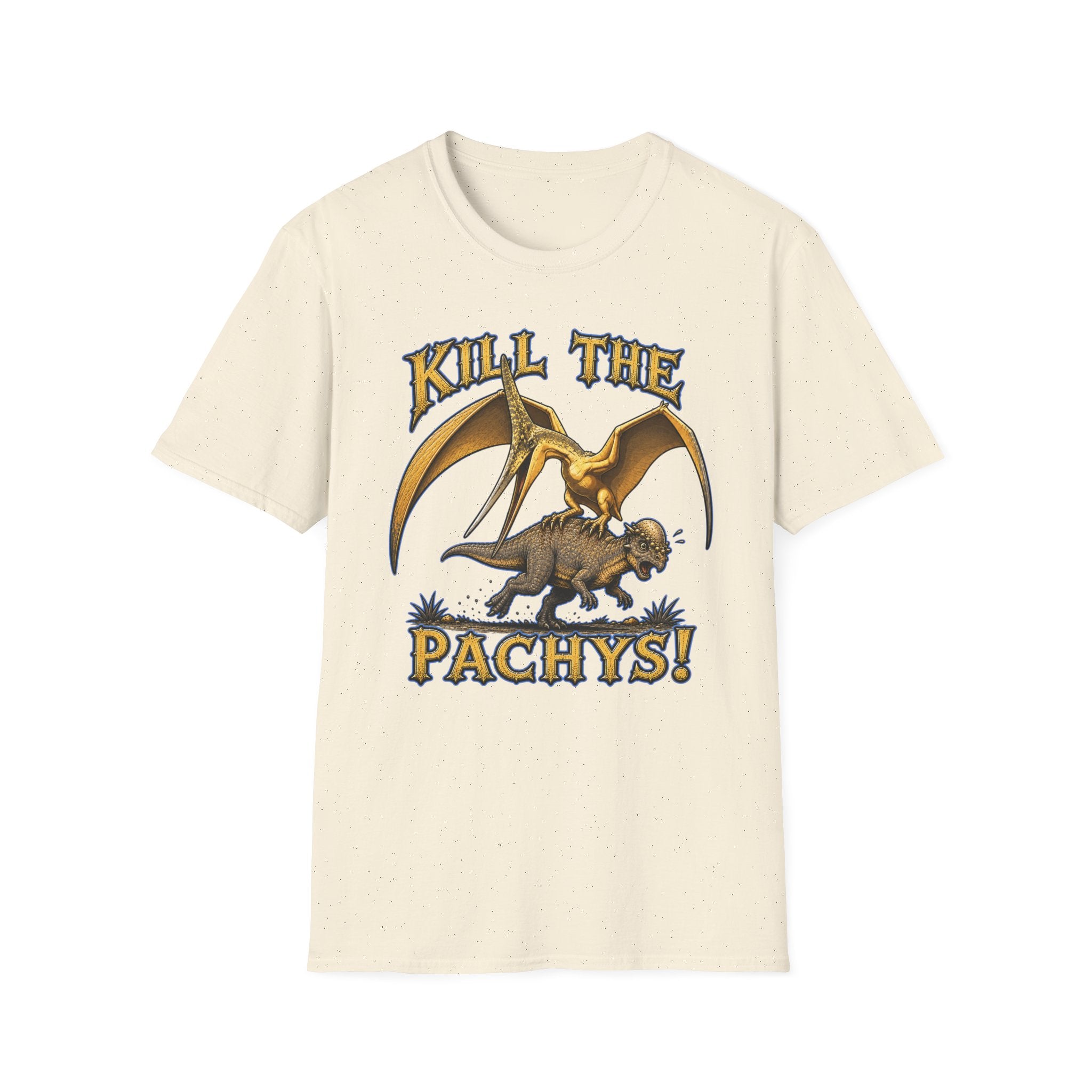 Graphic T-Shirt — "Kill the Pachys!" Sky Father Dinosaur Rock Tee