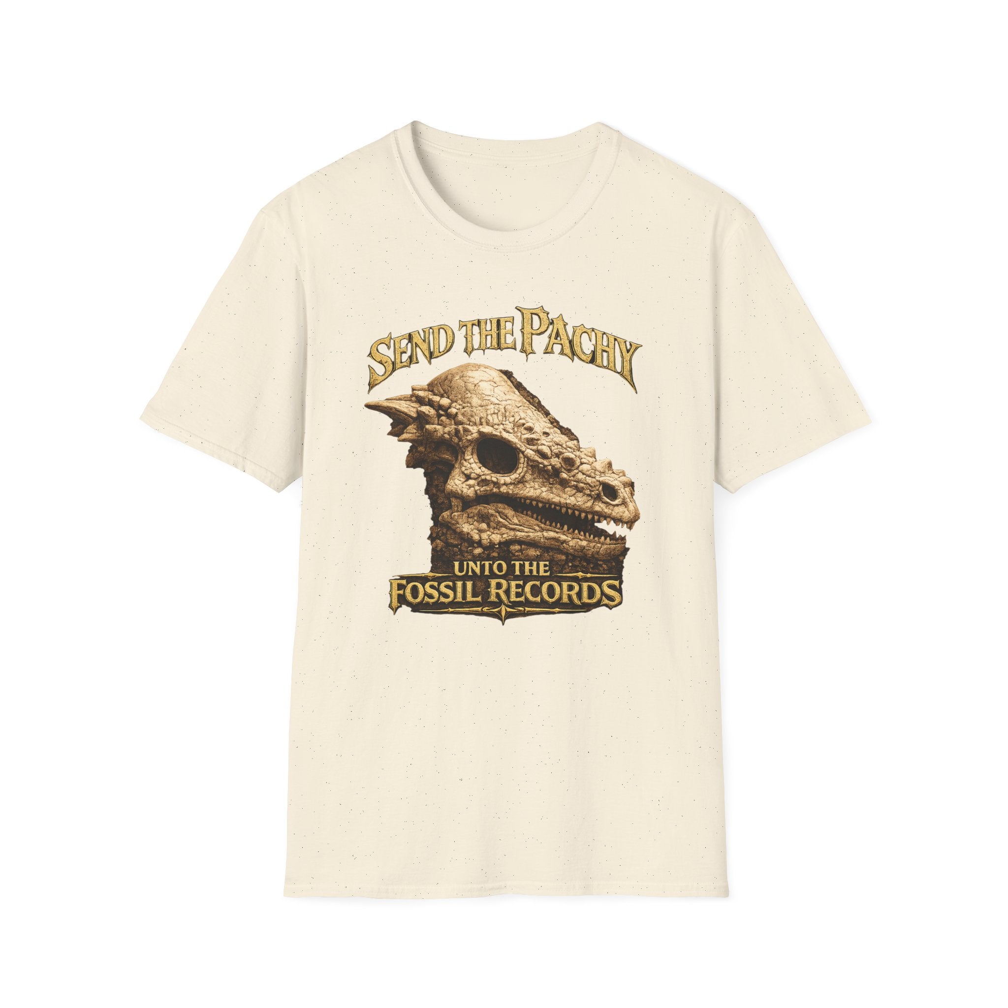 T-Shirt — "Send The Pachy unto the Fossil Records" Pachy Skull