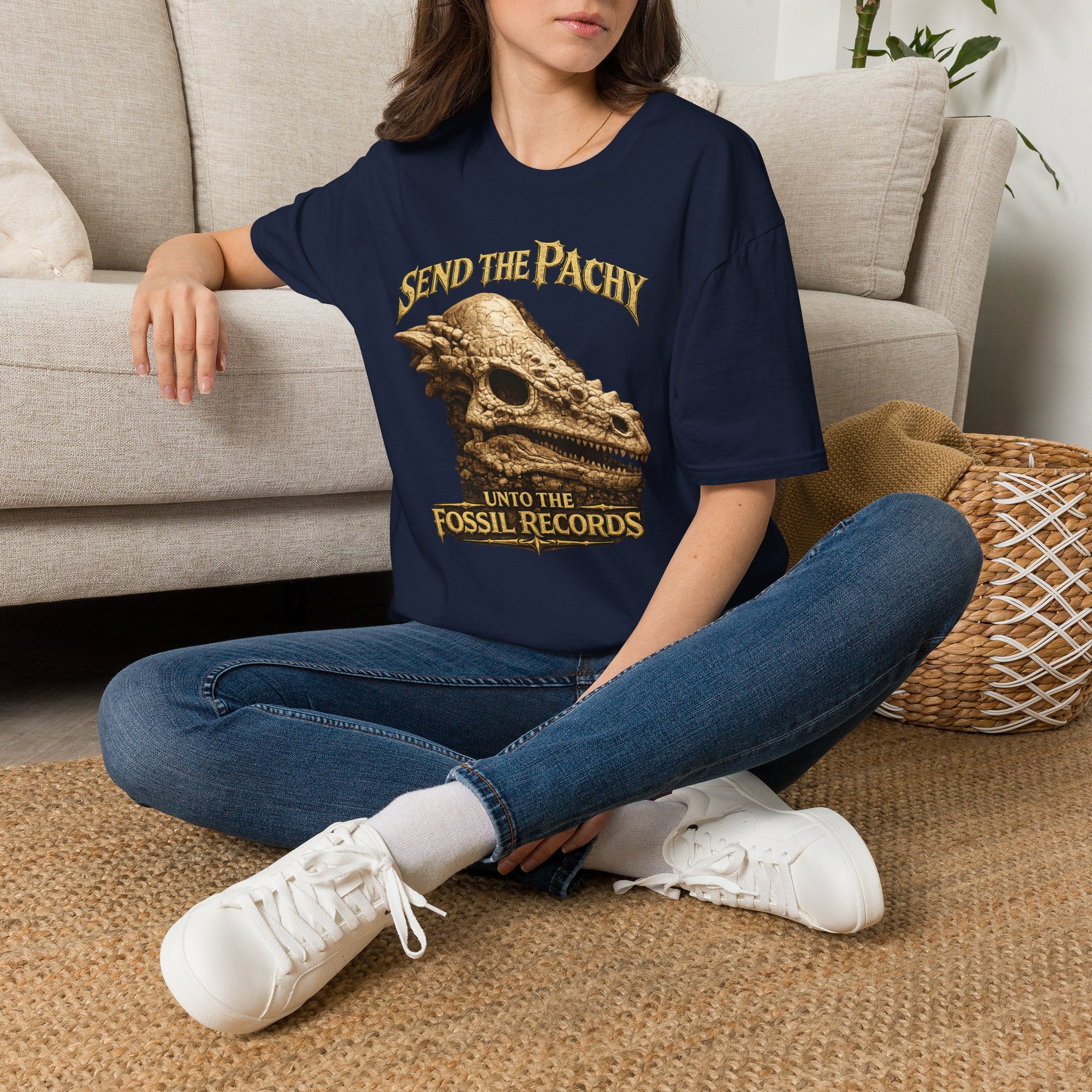 T-Shirt — "Send The Pachy unto the Fossil Records" Pachy Skull