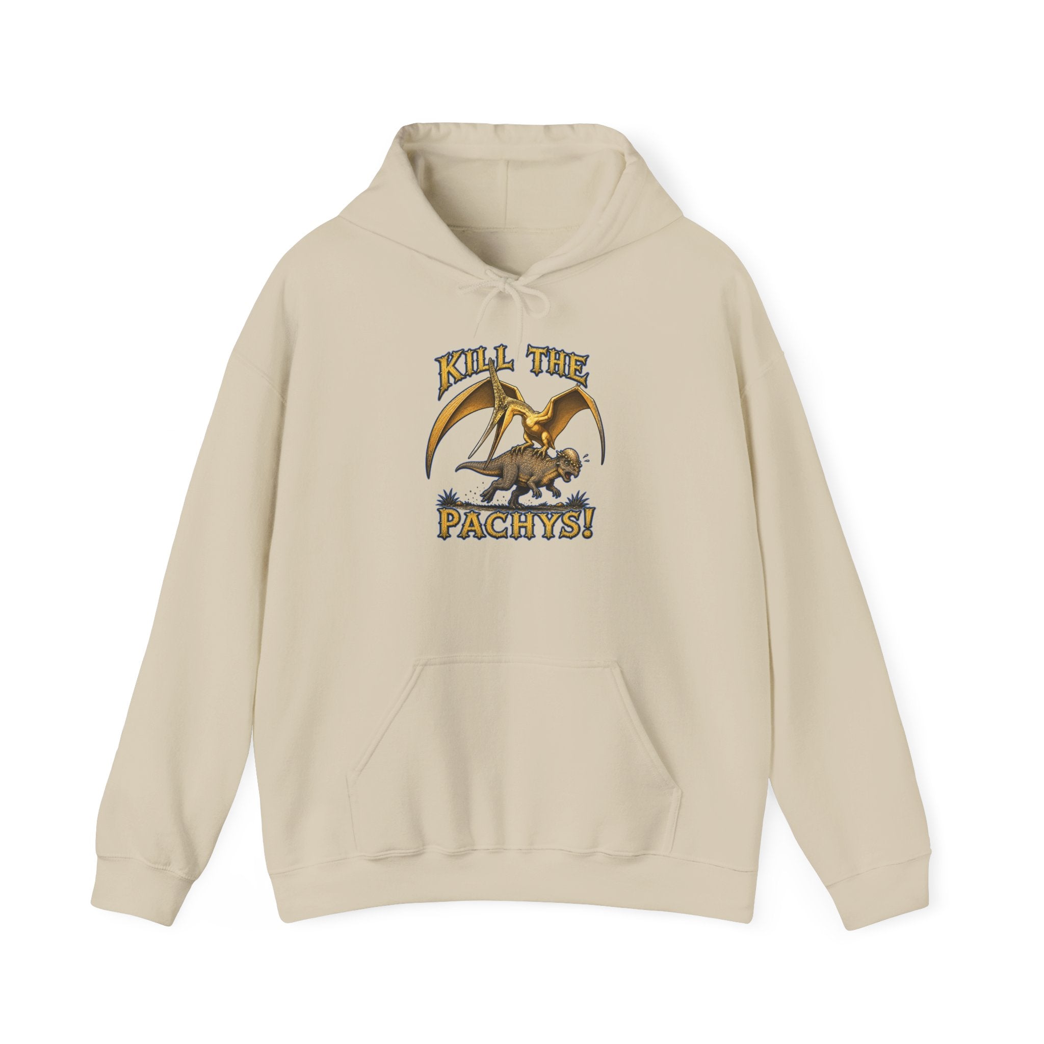 Sky Father Graphic Hoodie — "Kill the Pachys! / All Hail Sky Father!" Retro Dino Streetwear