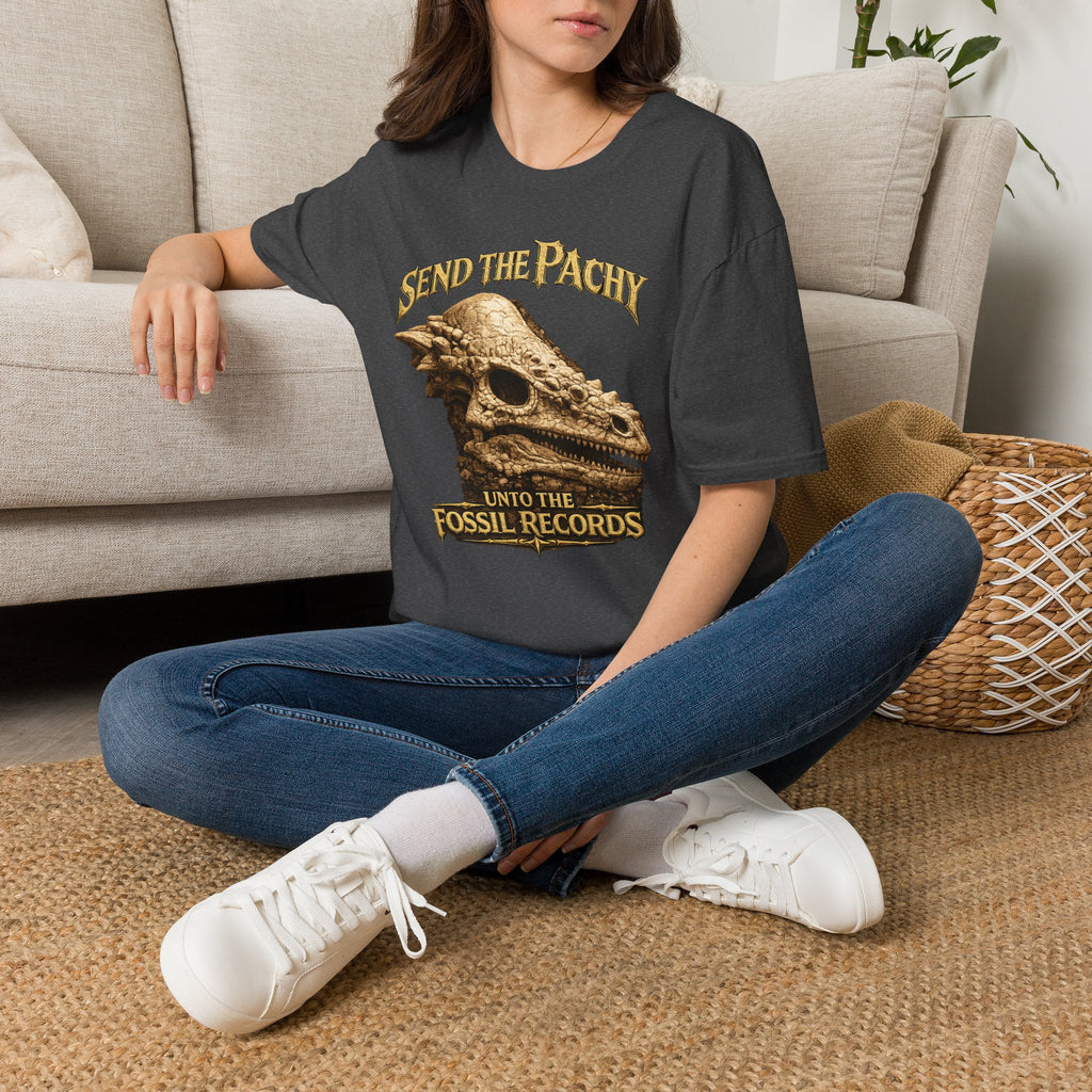 T-Shirt — "Send The Pachy unto the Fossil Records" Pachy Skull