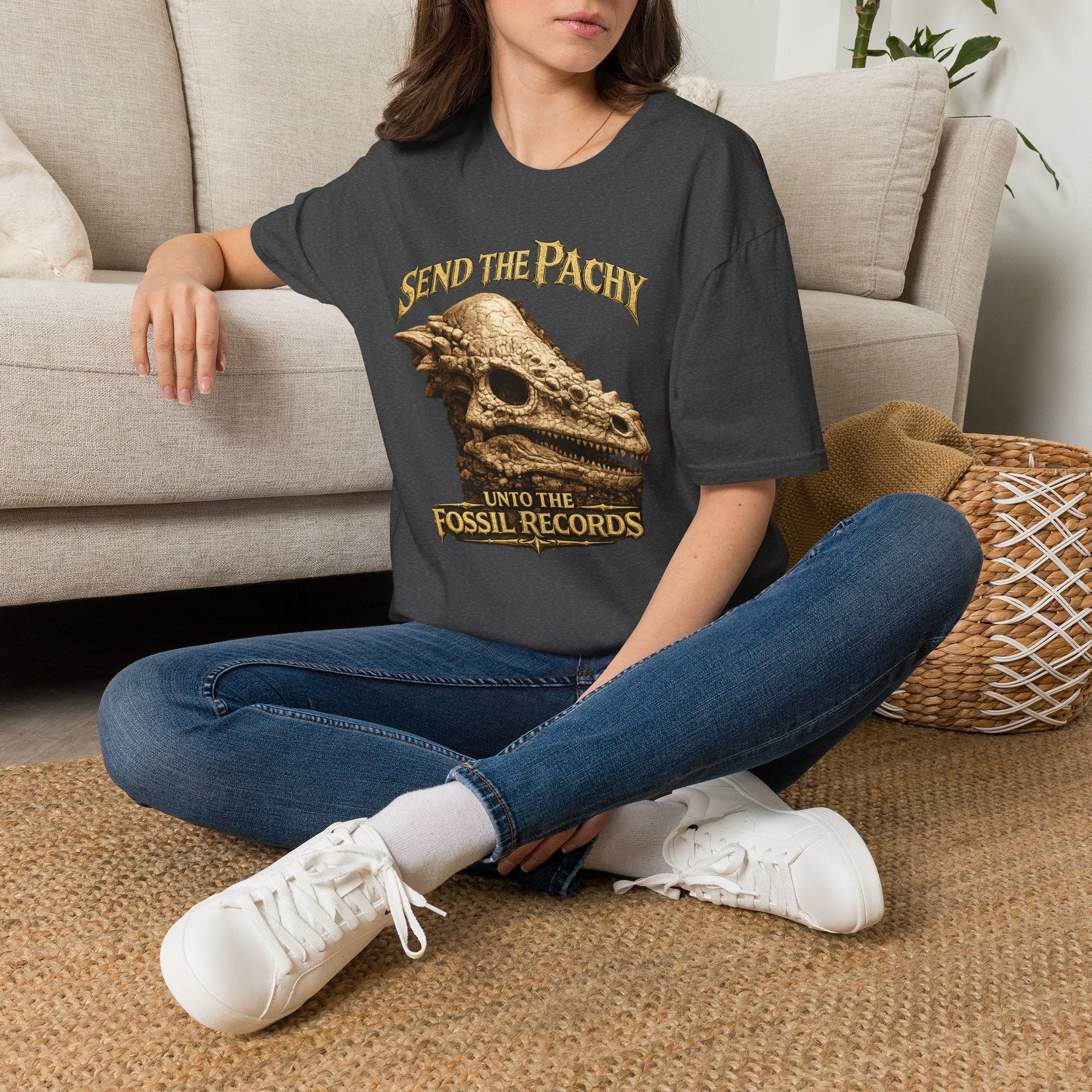 T-Shirt — "Send The Pachy unto the Fossil Records" Pachy Skull