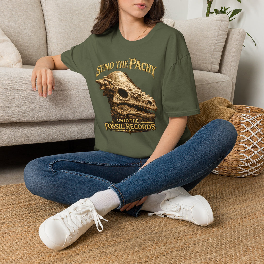 T-Shirt — "Send The Pachy unto the Fossil Records" Pachy Skull