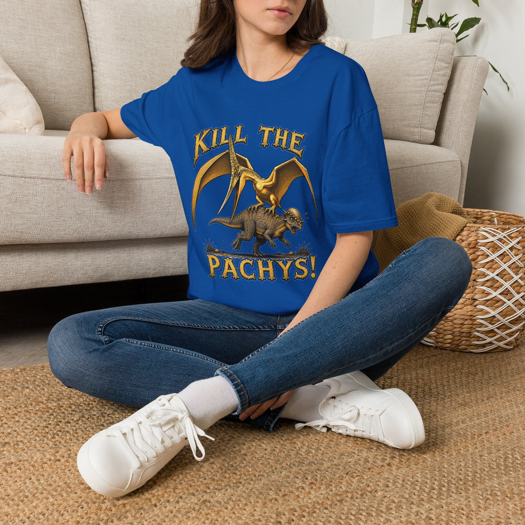 Pachycephalosaurus T-Shirt — "Kill the Pachys!" Sky Father Dinosaur Graphic Tee