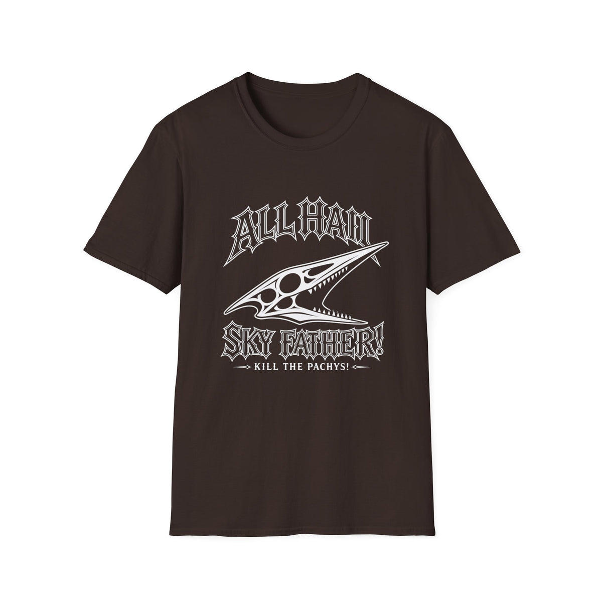 All Hail Sky Father T-Shirt — "All Hail Sky Father" Dinosaur Graphic Tee