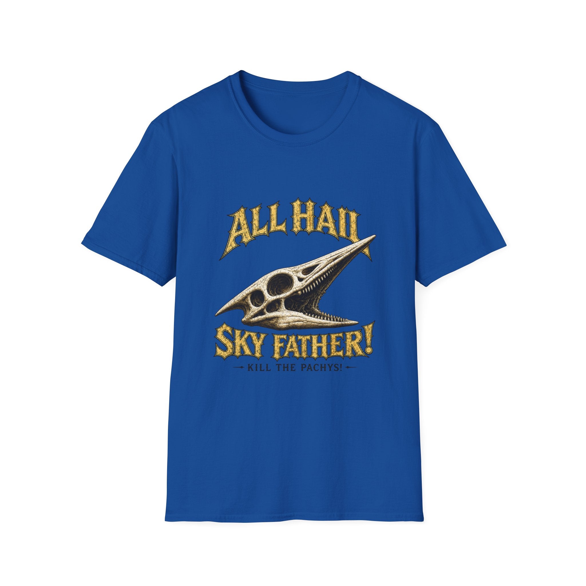 All Hail Sky Father T-Shirt — "All Hail Sky Father" Dinosaur Graphic Tee