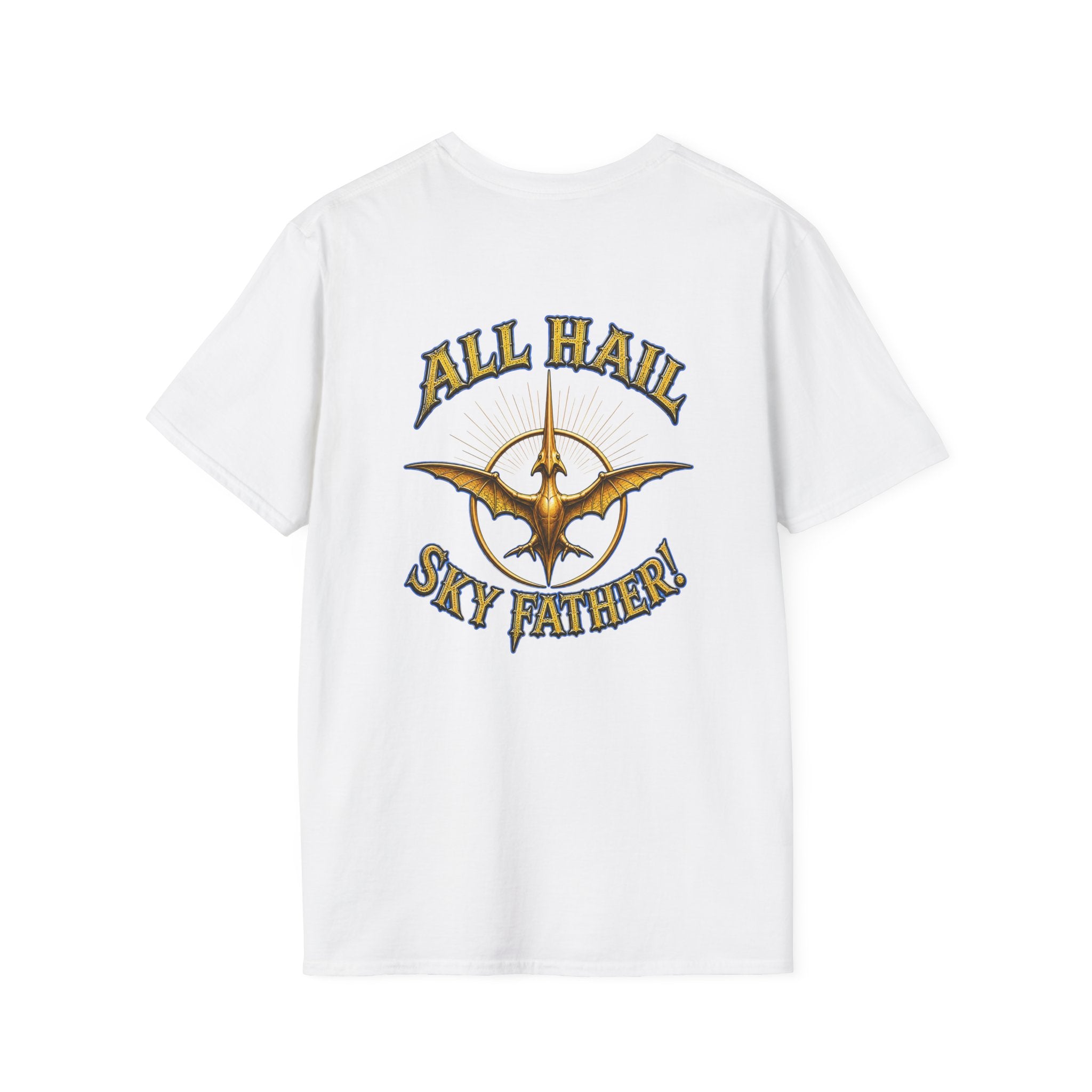 Graphic T-Shirt — "Kill the Pachys!" Sky Father Dinosaur Rock Tee