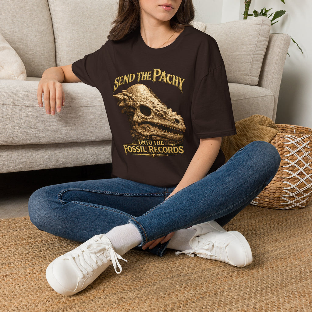 T-Shirt — "Send The Pachy unto the Fossil Records" Pachy Skull