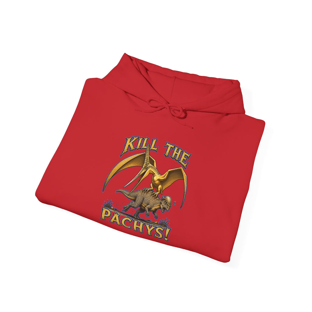 Sky Father Graphic Hoodie — "Kill the Pachys! / All Hail Sky Father!" Retro Dino Streetwear