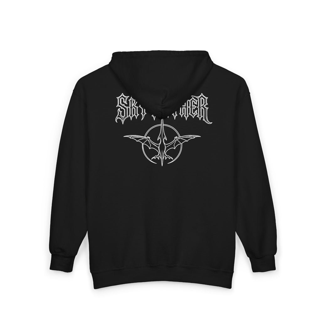 Sky Father Zip Hoodie — Retro Sky Father Graphic Full-Zip Sweatshirt