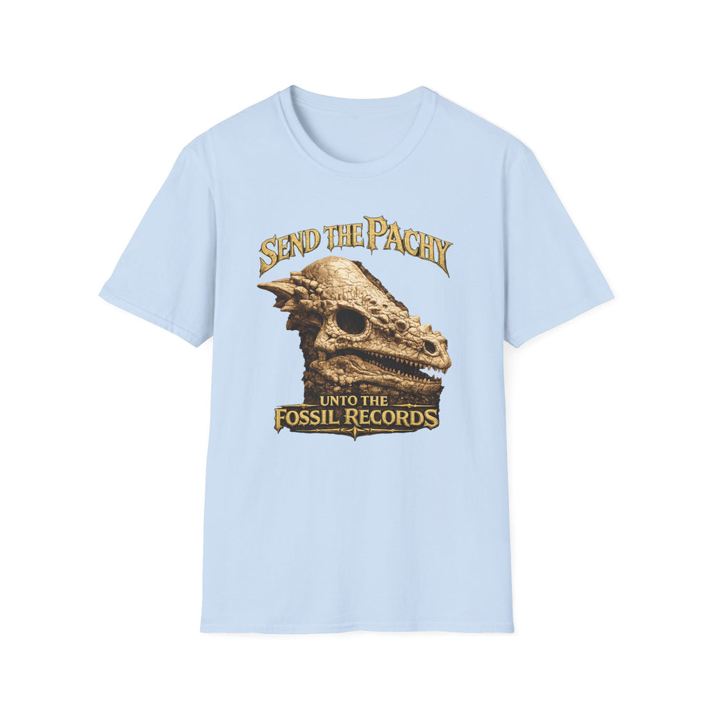 T-Shirt — "Send The Pachy unto the Fossil Records" Pachy Skull