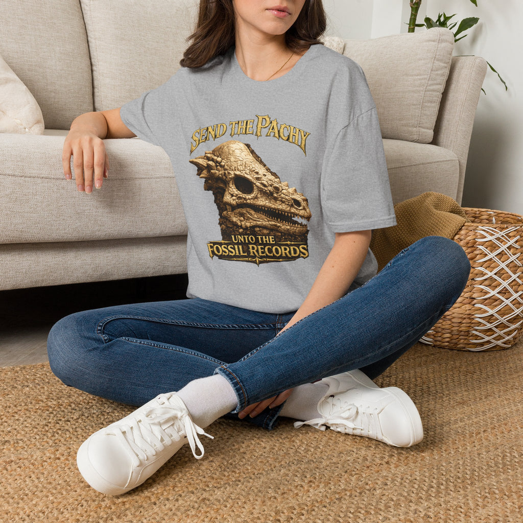 T-Shirt — "Send The Pachy unto the Fossil Records" Pachy Skull