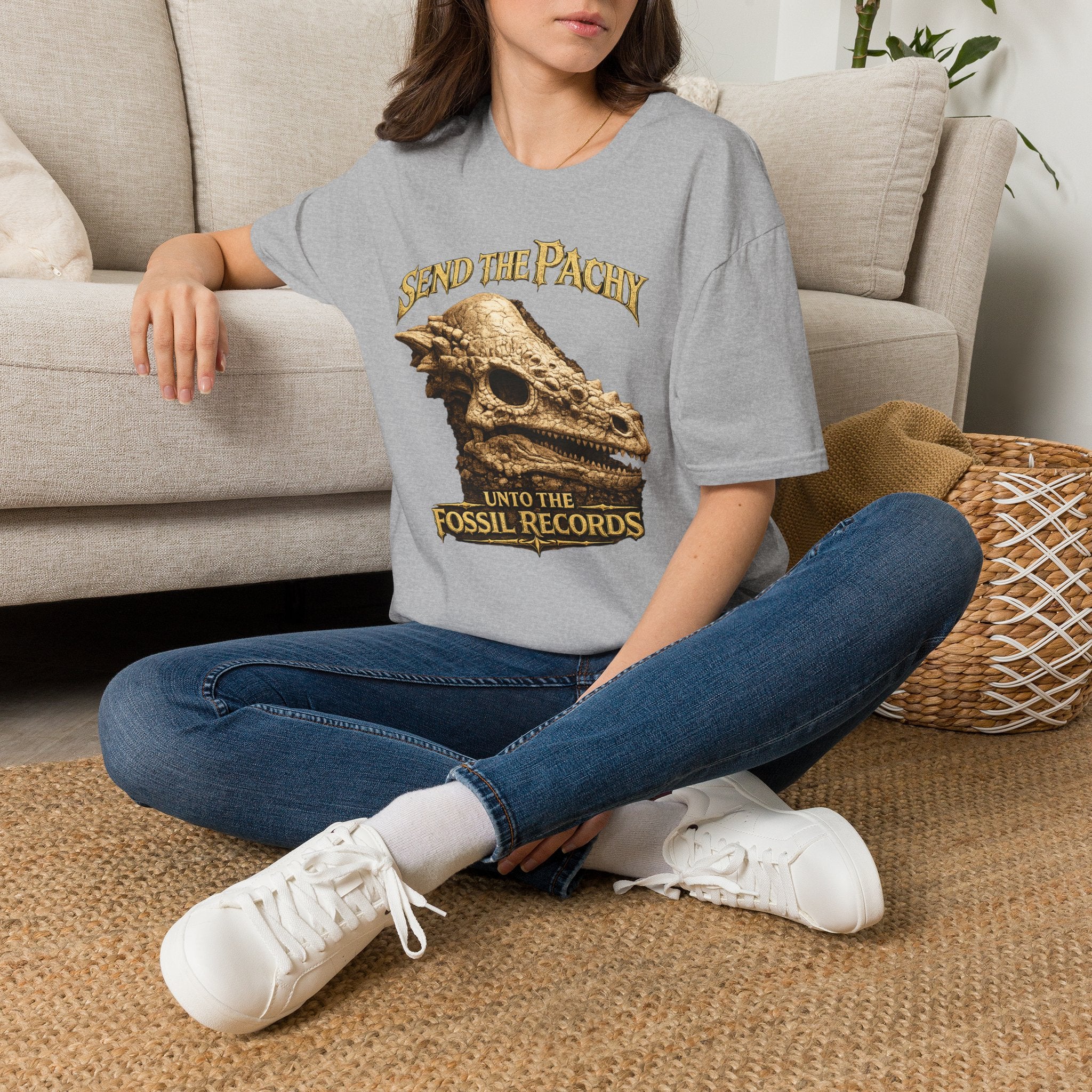 T-Shirt — "Send The Pachy unto the Fossil Records" Pachy Skull