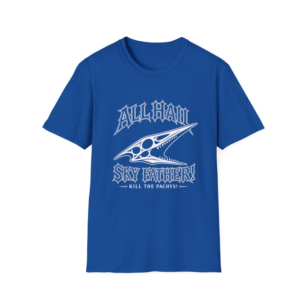 All Hail Sky Father T-Shirt — "All Hail Sky Father" Dinosaur Graphic Tee