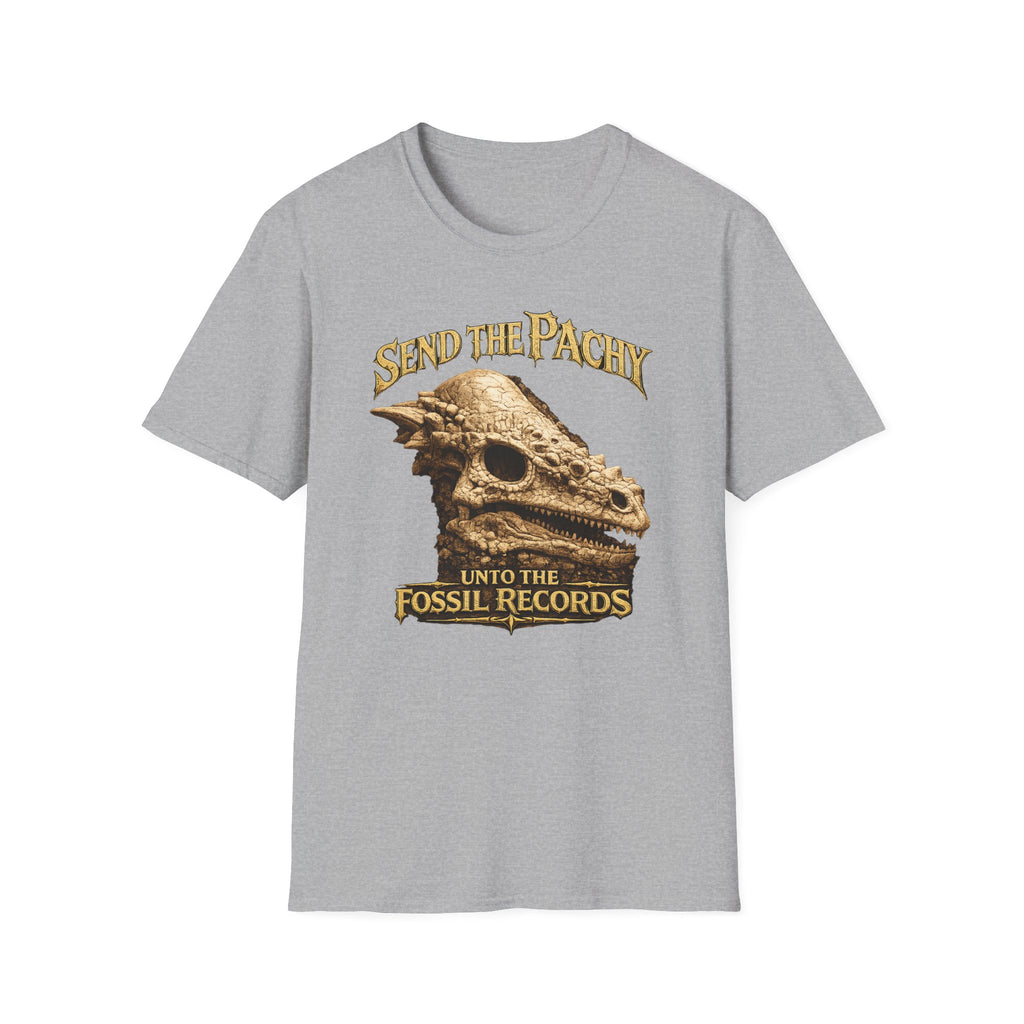 T-Shirt — "Send The Pachy unto the Fossil Records" Pachy Skull