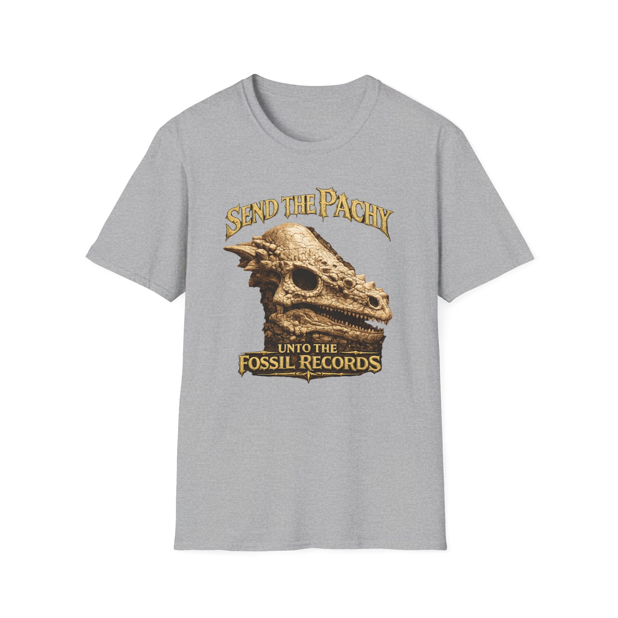 T-Shirt — "Send The Pachy unto the Fossil Records" Pachy Skull