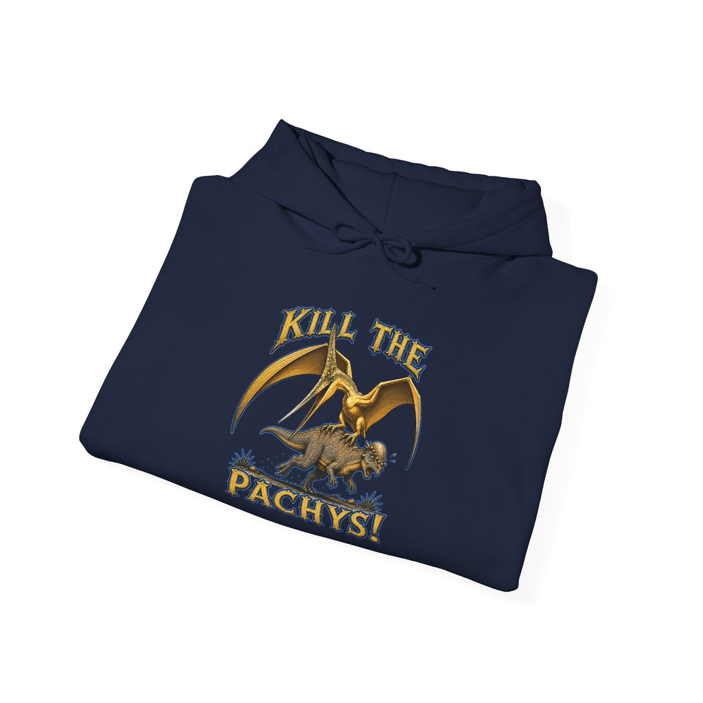 Sky Father Graphic Hoodie — "Kill the Pachys! / All Hail Sky Father!" Retro Dino Streetwear