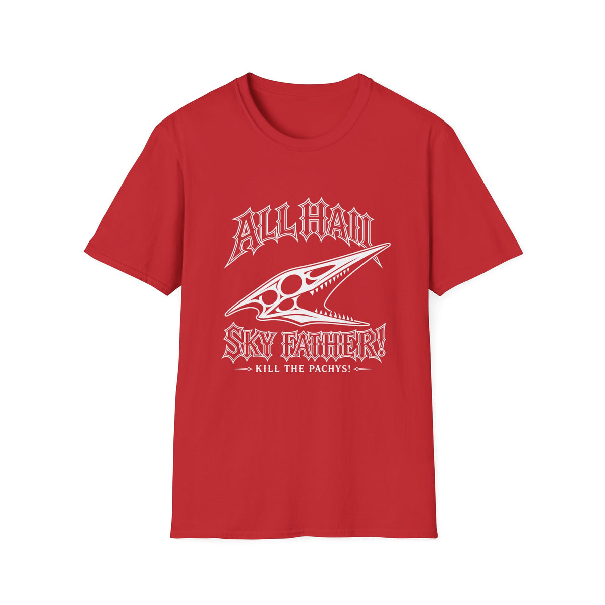 All Hail Sky Father T-Shirt — "All Hail Sky Father" Dinosaur Graphic Tee