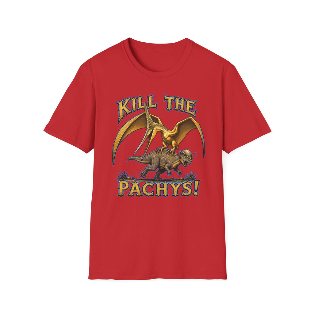 Graphic T-Shirt — "Kill the Pachys!" Sky Father Dinosaur Rock Tee