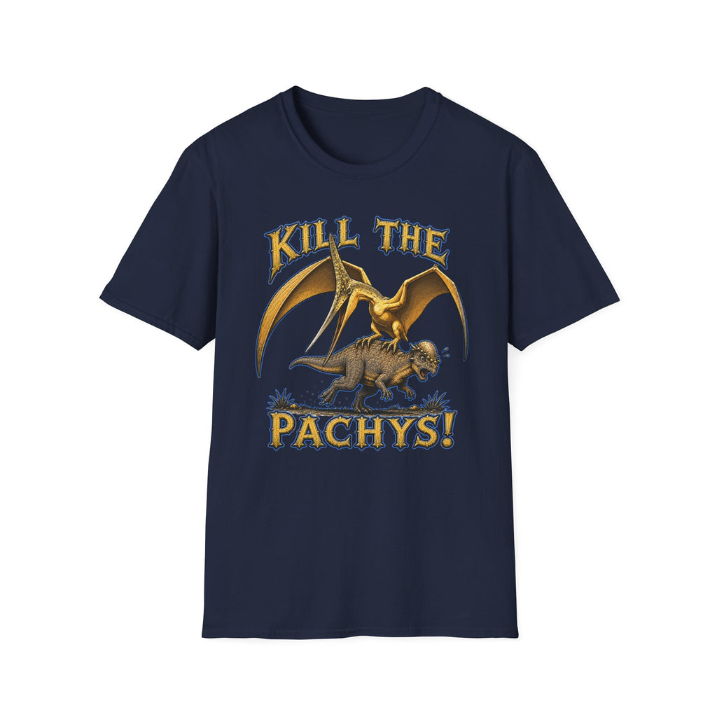 Graphic T-Shirt — "Kill the Pachys!" Sky Father Dinosaur Rock Tee