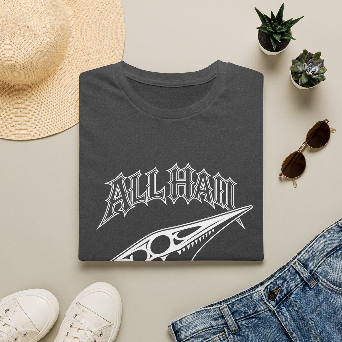 All Hail Sky Father T-Shirt — "All Hail Sky Father" Dinosaur Graphic Tee