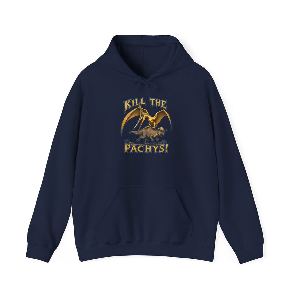 Sky Father Graphic Hoodie — "Kill the Pachys! / All Hail Sky Father!" Retro Dino Streetwear