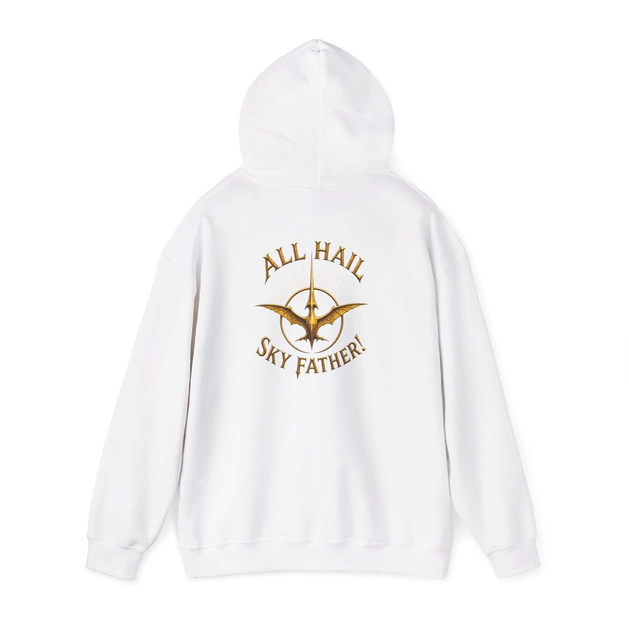 Sky Father Dragon Hoodie — "All Hail Sky Father" Graphic Hooded Sweatshirt