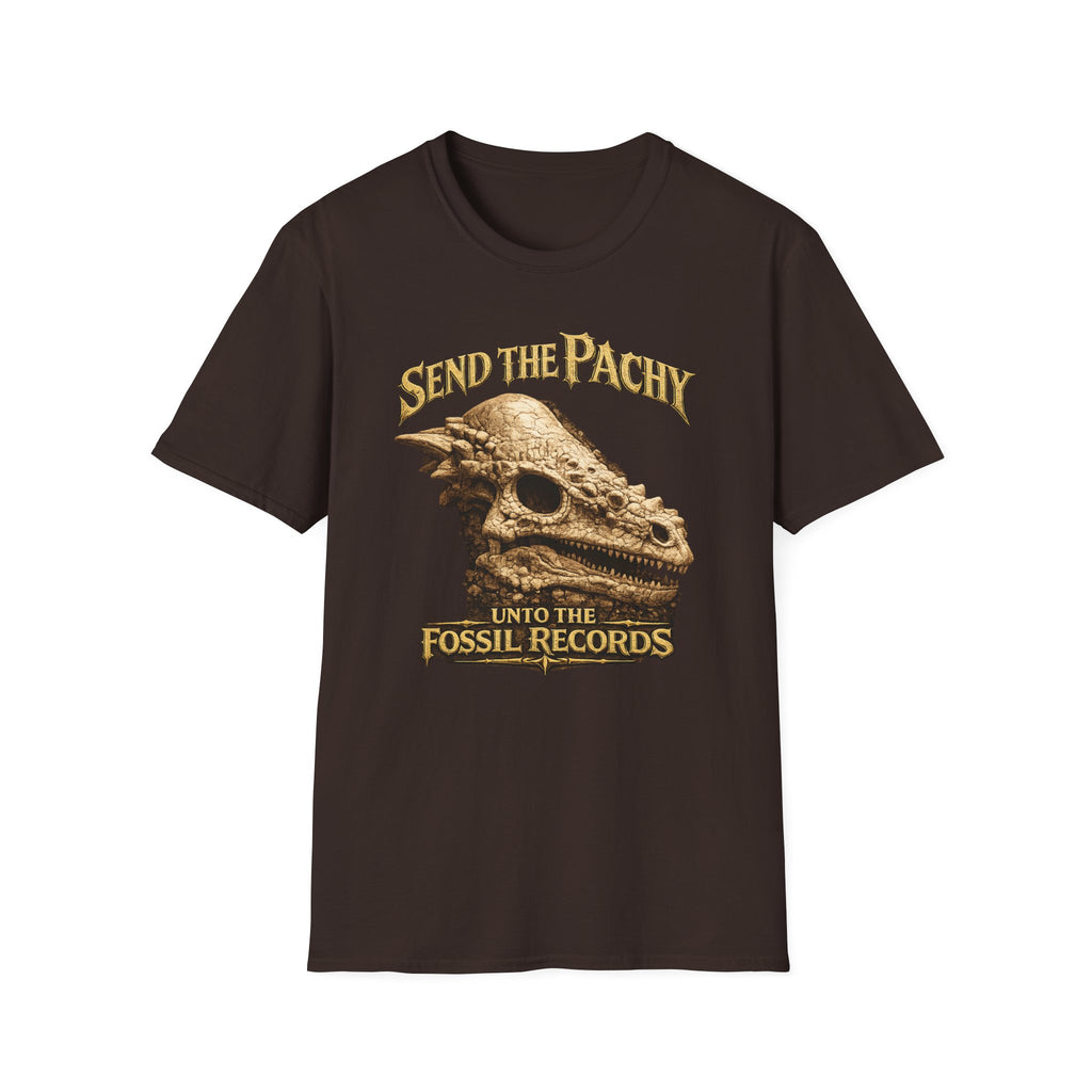 T-Shirt — "Send The Pachy unto the Fossil Records" Pachy Skull