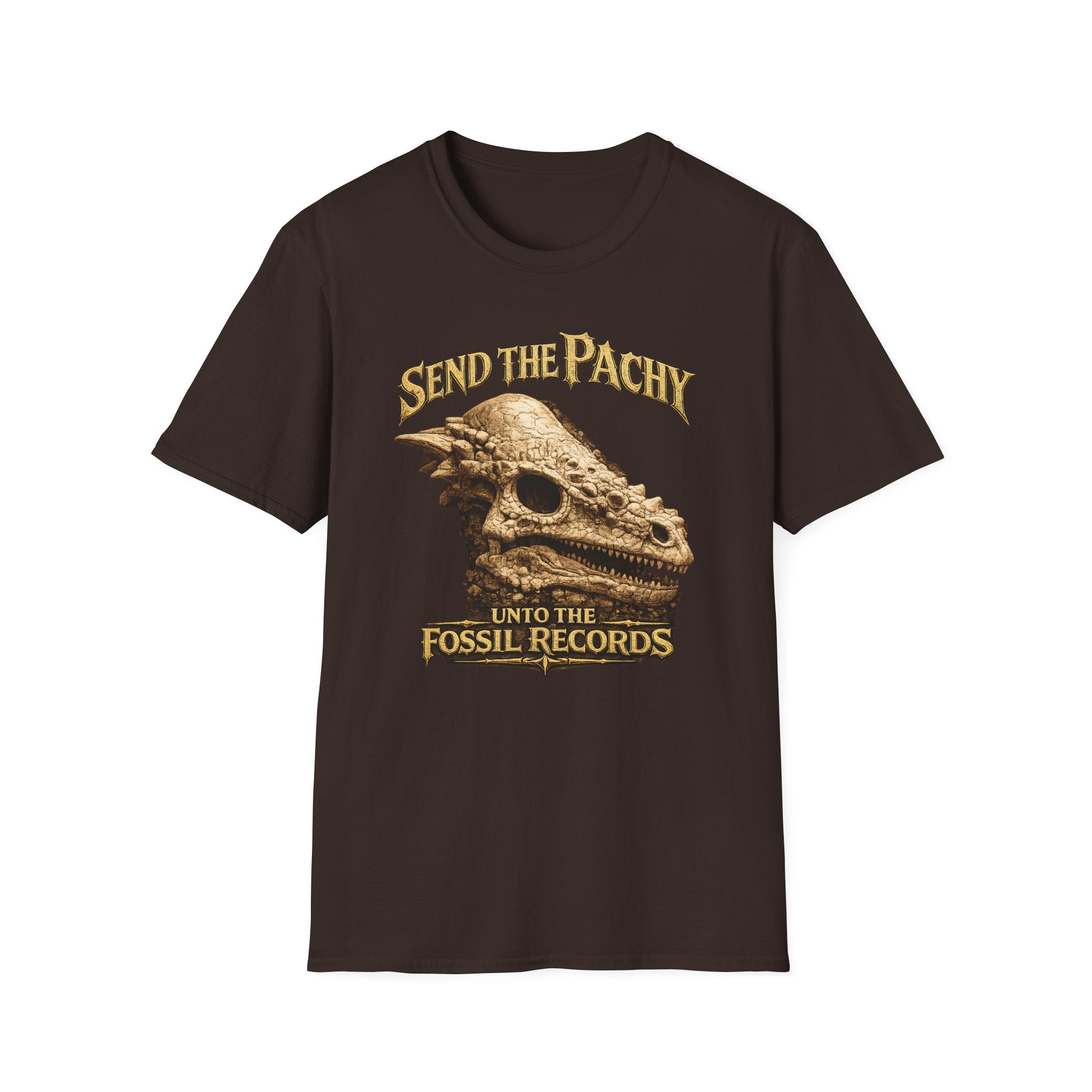 T-Shirt — "Send The Pachy unto the Fossil Records" Pachy Skull
