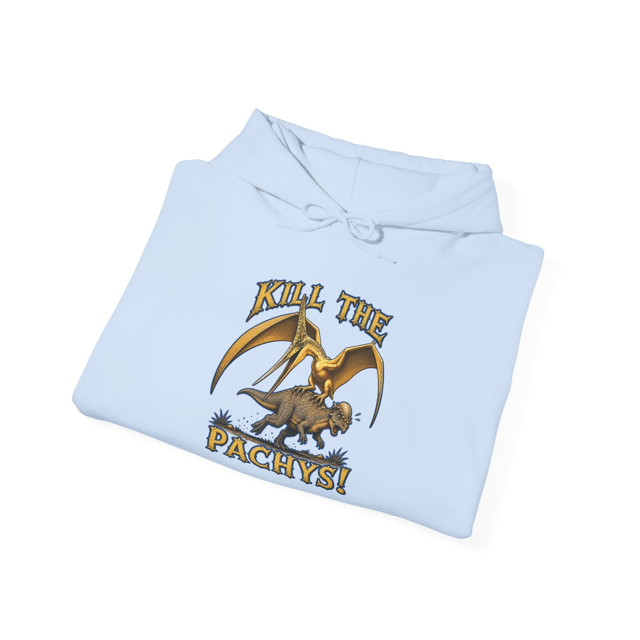 Sky Father Graphic Hoodie — "Kill the Pachys! / All Hail Sky Father!" Retro Dino Streetwear