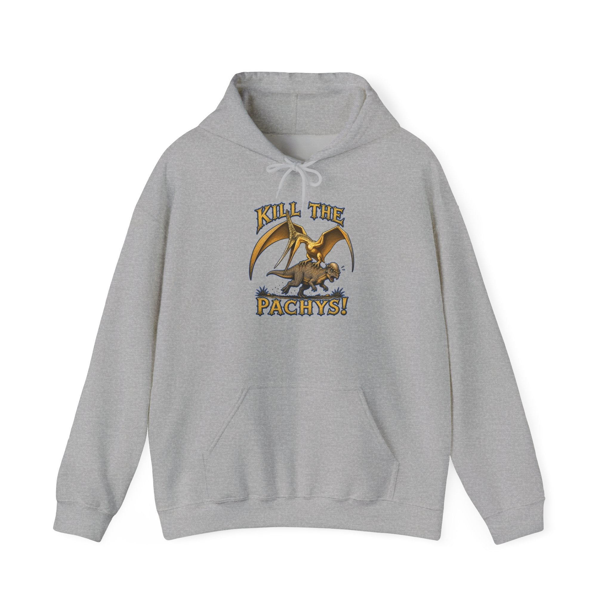 Sky Father Graphic Hoodie — "Kill the Pachys! / All Hail Sky Father!" Retro Dino Streetwear