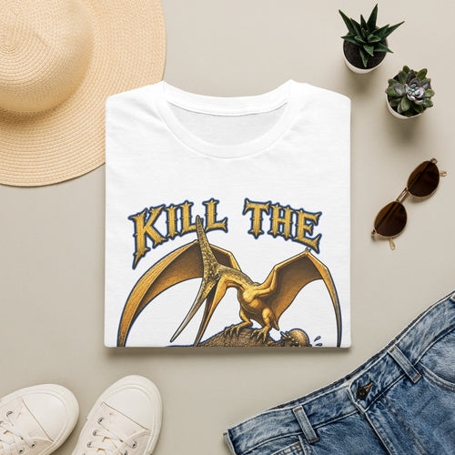 Graphic T-Shirt — "Kill the Pachys!" Sky Father Dinosaur Rock Tee