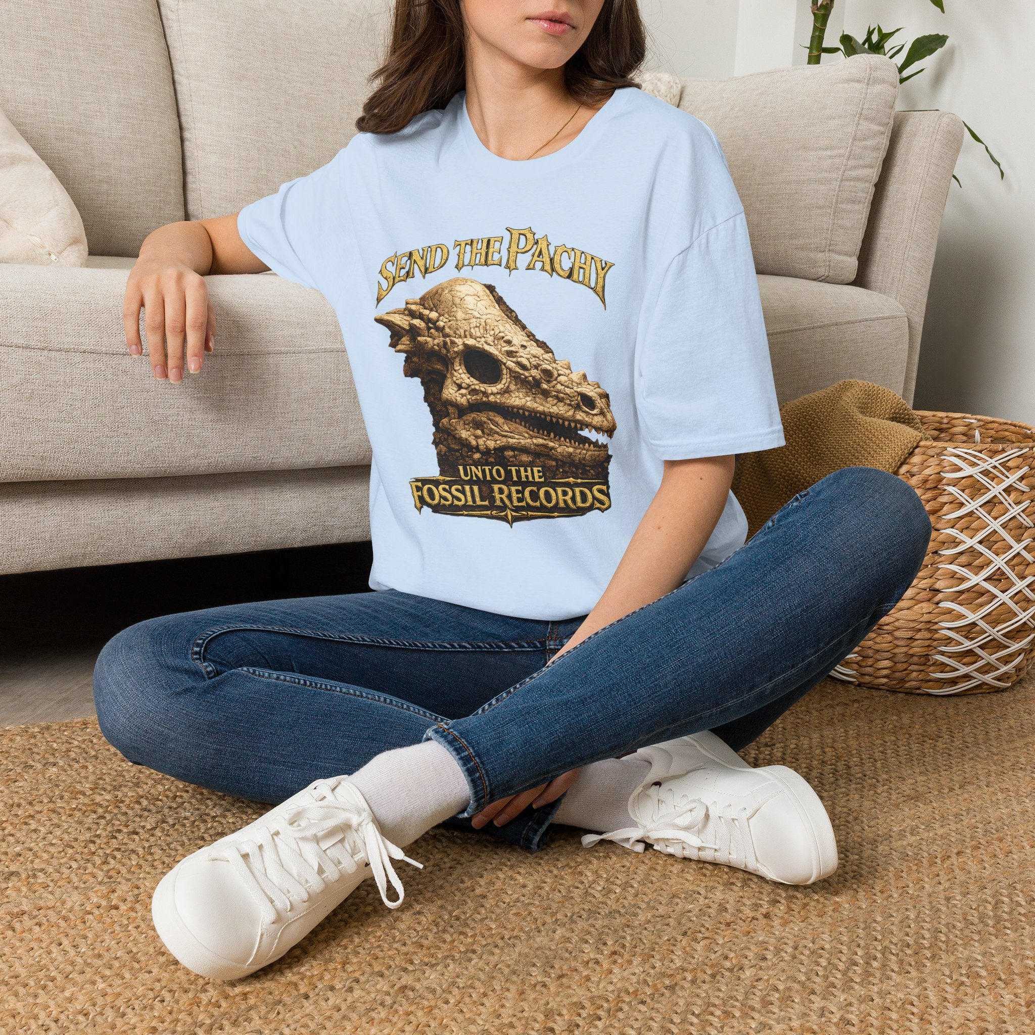 T-Shirt — "Send The Pachy unto the Fossil Records" Pachy Skull