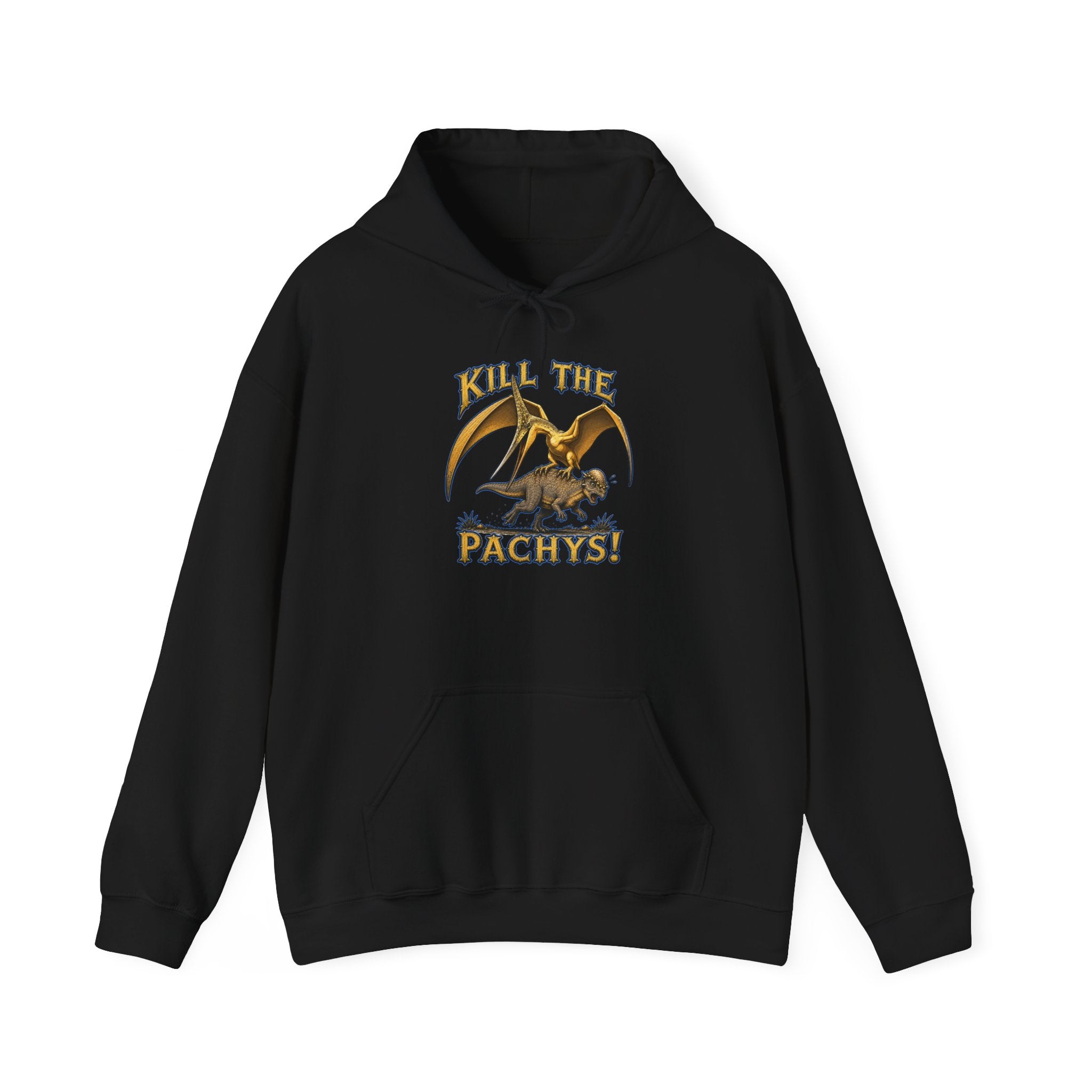 Sky Father Graphic Hoodie — "Kill the Pachys! / All Hail Sky Father!" Retro Dino Streetwear