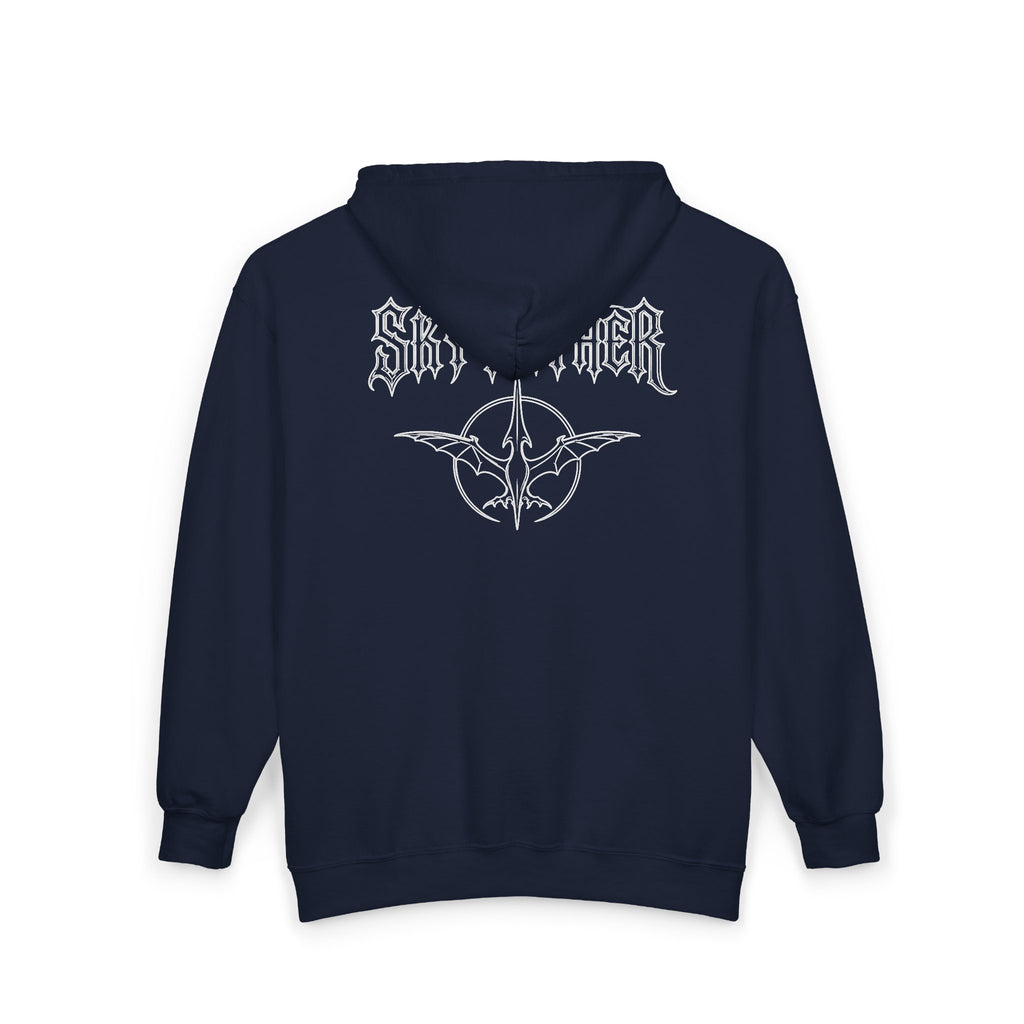 Sky Father Zip Hoodie — Retro Sky Father Graphic Full-Zip Sweatshirt