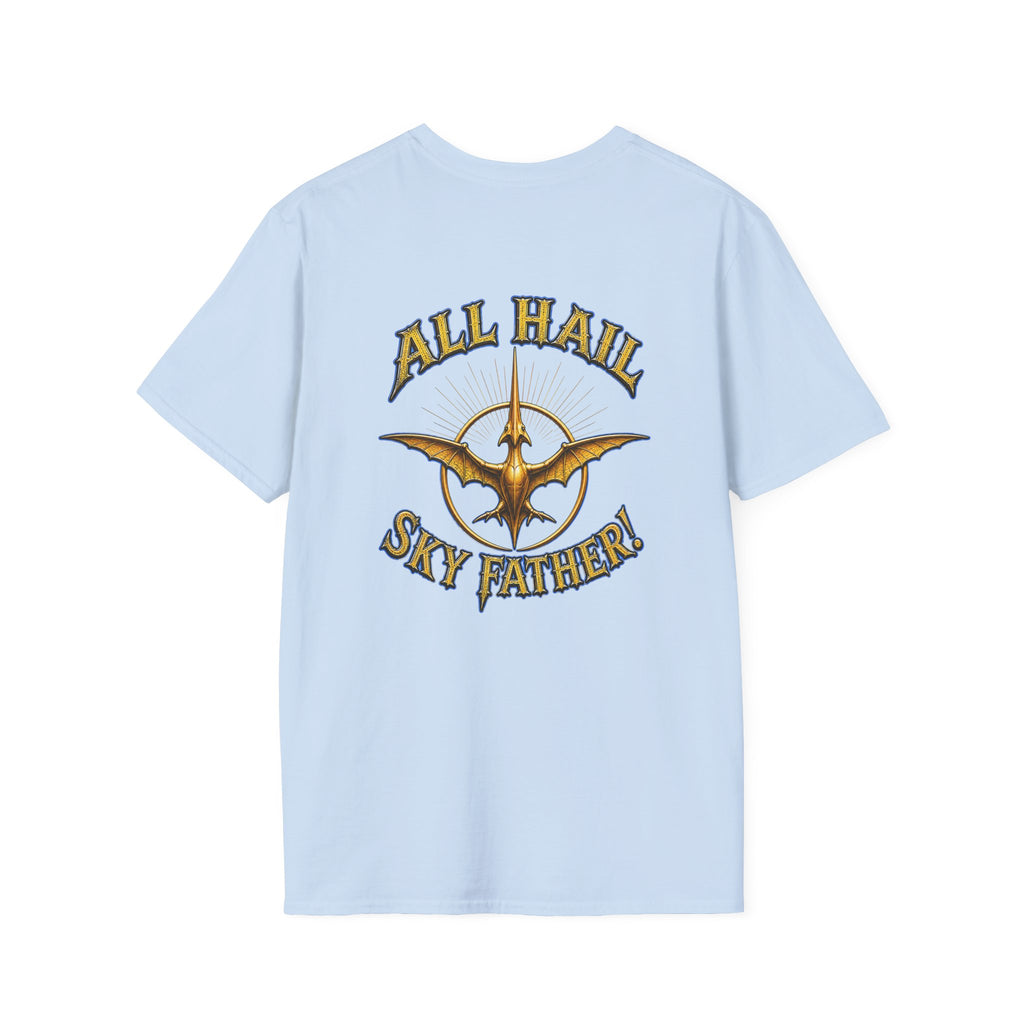 Graphic T-Shirt — "Kill the Pachys!" Sky Father Dinosaur Rock Tee