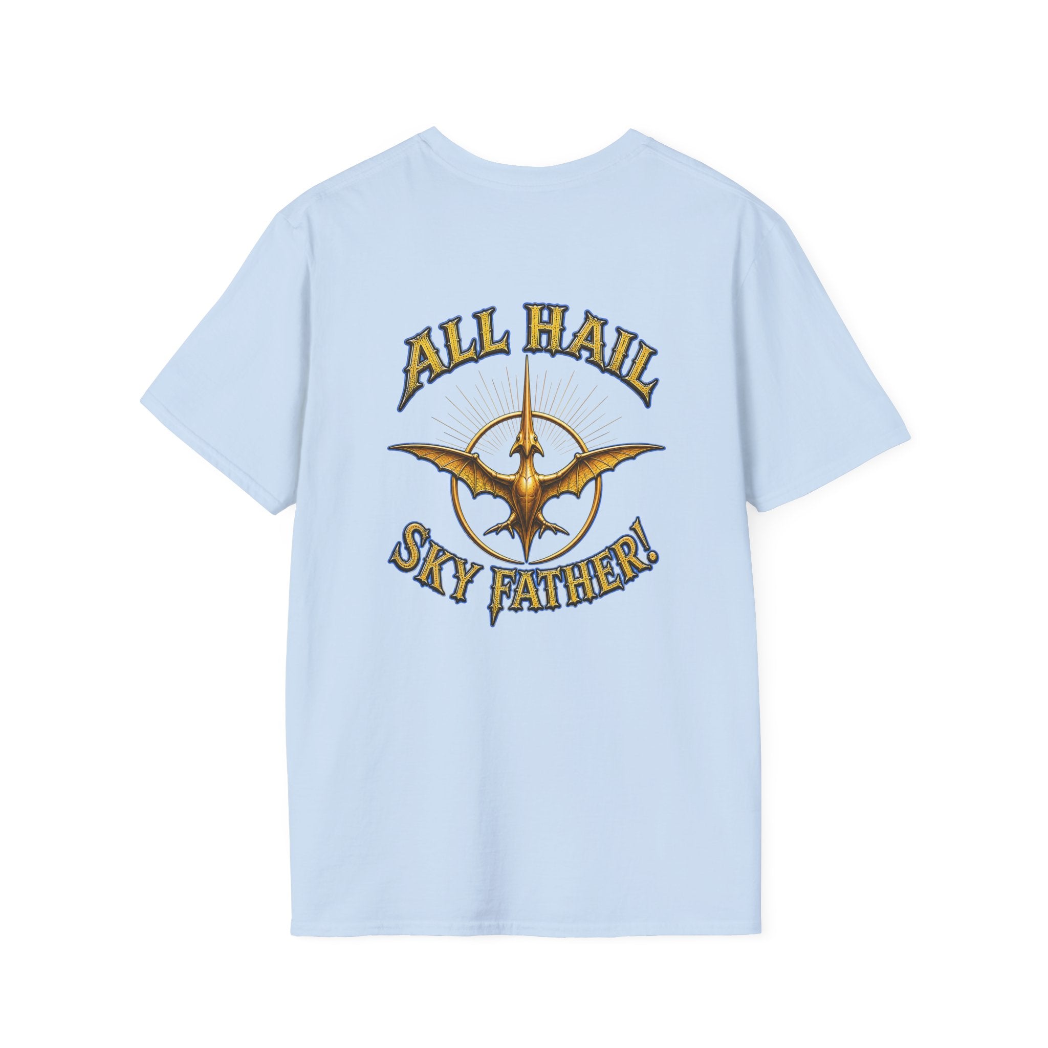 Graphic T-Shirt — "Kill the Pachys!" Sky Father Dinosaur Rock Tee