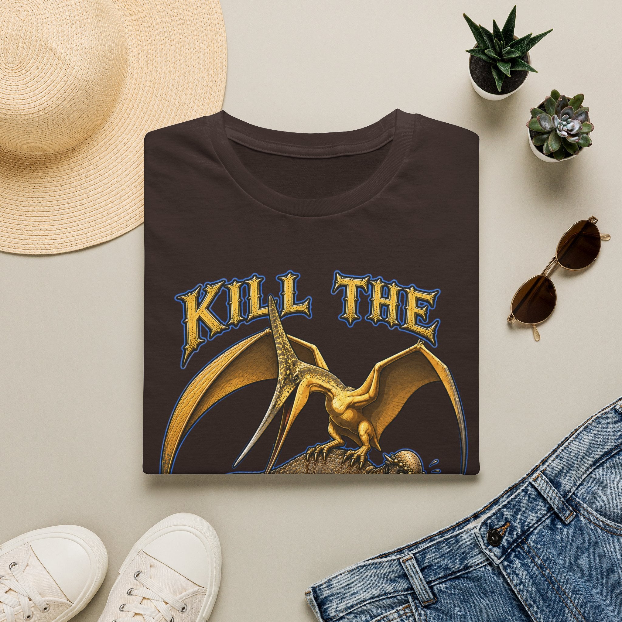 Graphic T-Shirt — "Kill the Pachys!" Sky Father Dinosaur Rock Tee
