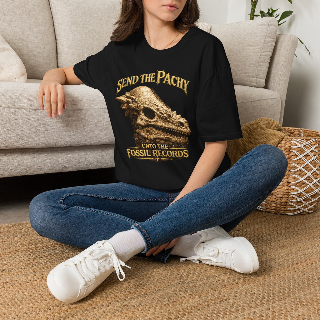 T-Shirt — "Send The Pachy unto the Fossil Records" Pachy Skull