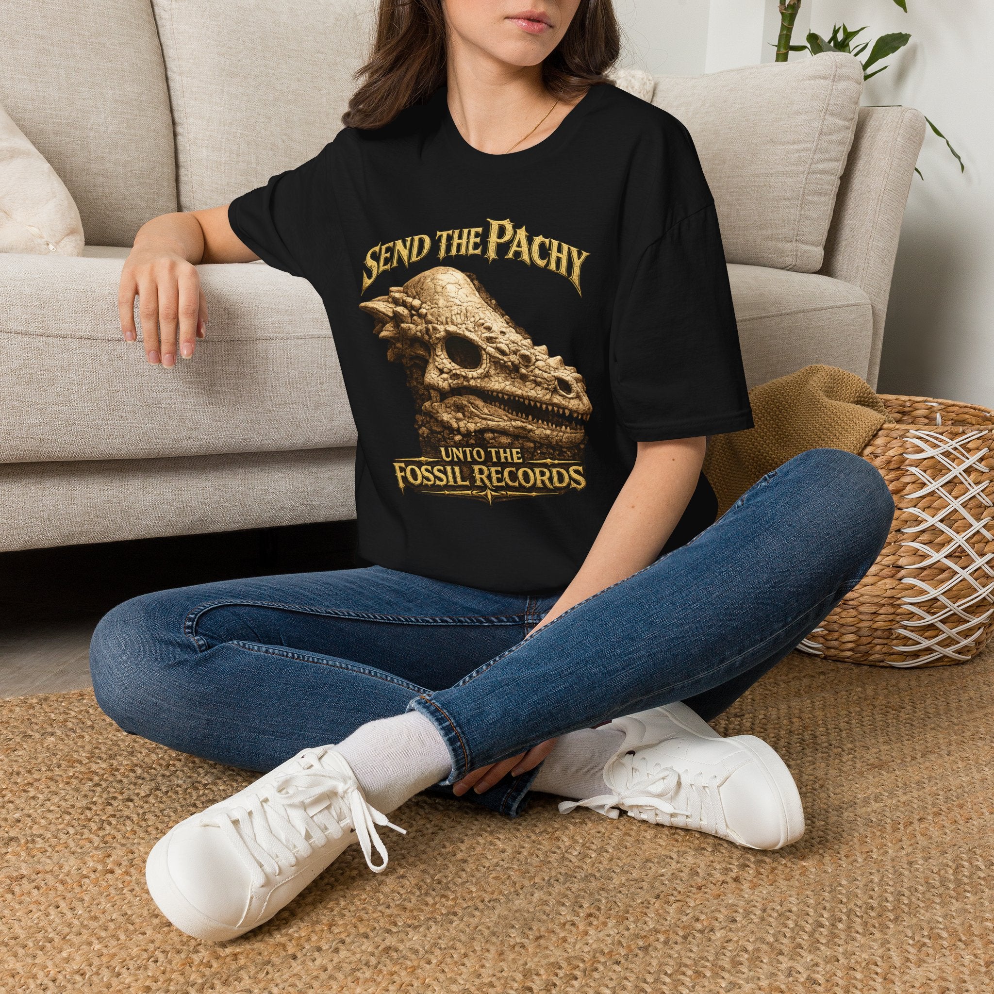 T-Shirt — "Send The Pachy unto the Fossil Records" Pachy Skull