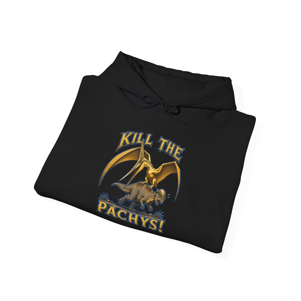 Sky Father Graphic Hoodie — "Kill the Pachys! / All Hail Sky Father!" Retro Dino Streetwear